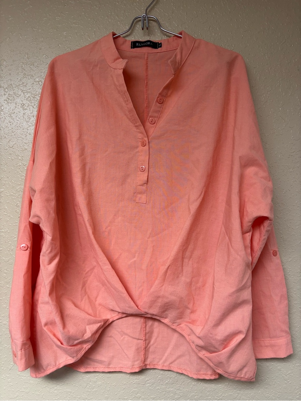 Pandora Coral Button-Front Women's Casual Shirt